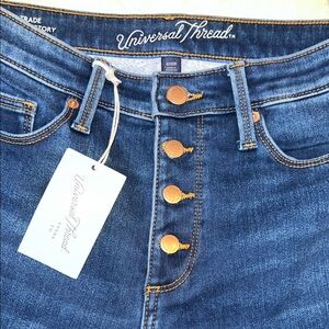 Universal Thread Women's High Rise Dark Blue Jeans